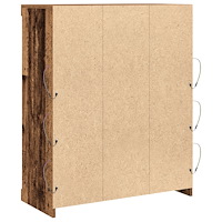 vidaXL Sideboard med LED-belysning i gammalt trä 41x37x100 cm