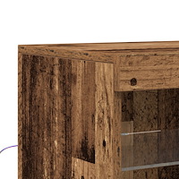 vidaXL Sideboard med LED-belysning i gammalt trä 41x37x100 cm