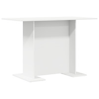 vidaXL Matbord vit 110x60x75 cm konstruerat trä