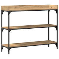 vidaXL Konsolbord artisan ek 100x30x80 cm konstruerat trä och stål