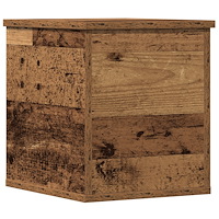 vidaXL Förvaringslåda med lock återvunnet trä 30x35x35 cm konstr. trä