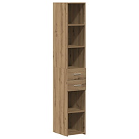 vidaXL Highboard Svart Ek 30x42,5x185 cm Konstruerat trä
