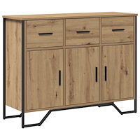 vidaXL Sidobord Artisan Oak 97x32.5x74.5 cm Konstruerat trä