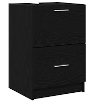vidaXL Tvättställsskåp Svart Ek 40 x 37 x 59 cm Konstruerat trä