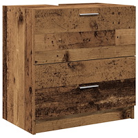vidaXL Tvättställsskåp Gammalt trä 59 x 37 x 59 cm Konstruerat trä