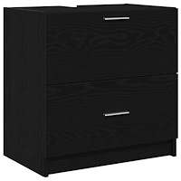 vidaXL Tvättställsskåp Svart Ek 59 x 37 x 59 cm Konstruerat trä