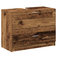 vidaXL Tvättställsskåp Gammalt trä 78 x 37 x 59 cm Konstruerat trä