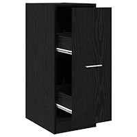 vidaXL Apothecary Cabinet Svart Ek 30x41x77,5 cm Konstruerat trä
