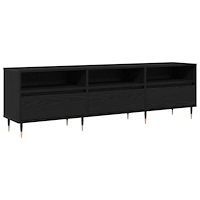 vidaXL TV-bänk svart ek 150x30x44,5 cm konstruerat trä