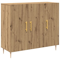 vidaXL Sideboard artisan ek 90x34x80 cm konstruerat trä