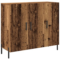 vidaXL Skåp Gamla Trä 90x34x80 cm Konstruerat Trä