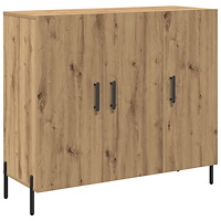 vidaXL Sideboard Artisan Ek 90x34x80 cm Tillverkat trä