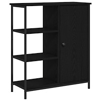vidaXL Skåp Svart Ek 70x30x80 cm Konstruerat trä