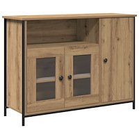 vidaXL Sideboard Artisan Eklöv 100x35x75 cm Konstruerat trä