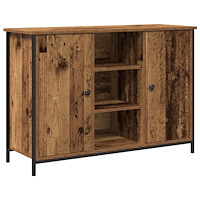 vidaXL Sideboard återvunnet trä 100x35x70 cm konstruerat trä och stål