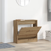 vidaXL Skoskåp Artisan Ek 60x21x57 cm Konstruerat trä