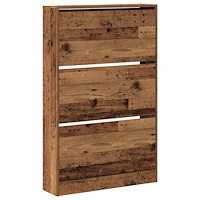 vidaXL Skoskåp Gammalt Trä 80x21x125,5 cm Ingenjörsträ