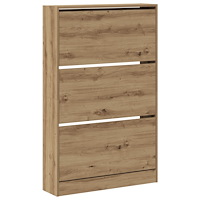 vidaXL Skoskåp Artisan Ek 80x21x125,5 cm Konstruerat trä