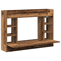 vidaXL Väggmonterat Skrivbord Gamla Trä 105x48x75 cm Konstruerat Trä