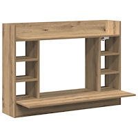 vidaXL Väggmonterat skrivbord svart ek 105x48x75 cm konstruerat trä