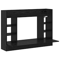vidaXL Väggmonterat Skrivbord Svart Ek 105x48x75 cm Konstruerat Trä