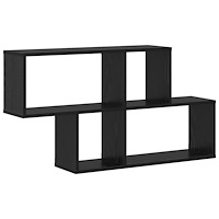 vidaXL Vägghylla Svart ek 100x20x53 cm Konstruerat trä