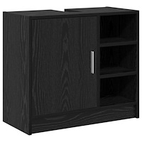 vidaXL Diskho Skåp med dörr Svart Ek 63 x 29 x 55 cm Konstruerat trä