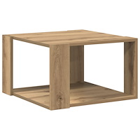 vidaXL Kaffebord Artisan ek 51,5x51,5x30 cm Massivt trä