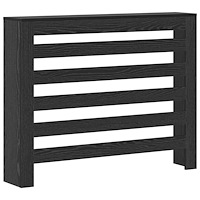 vidaXL Radiator Täckning Svart Ek 104x20x82 cm Konstruerat Trä