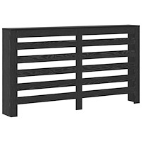 vidaXL Radiatortäckning Svart Ek 149x20x82 cm Ingenjörsträ