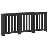 vidaXL Radiatoröverdrag Svart Ek 205x21.5x83.5 cm Konstruerat Trä