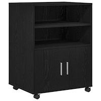 vidaXL Rullvagn svart ek 60x48x81 cm konstruerat trä