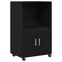 vidaXL Rullvagn svart ek 55x40x91 cm konstruerat trä