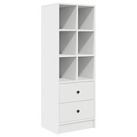vidaXL Vit hyllmodul Vit MDF Standard Vit hyllmodul Rektangulär