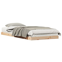 vidaXL Sängram 80x210 cm massivt furu