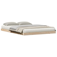 vidaXL Sängram 140x210 cm massiv furu