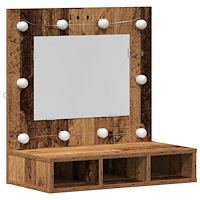 vidaXL Sminkbord Gamla träet Massivt återvunnet trä 60 x 31.5 x 62 cm