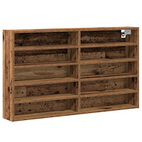 vidaXL Vitrine Skåp Gamla Trä 100x15x58 cm Konstruerat Trä
