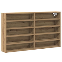 vidaXL Vitrine Skåp Artisan Ek 100x15x58 cm Konstruerat trä