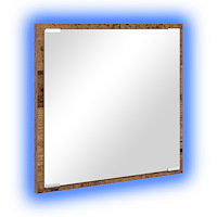 vidaXL LED Badrumsspegel Gammalt trä 40x8.5x37 cm Ingenjörsträ