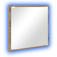 vidaXL LED Badrumsspegel Hantverksmässig Ek 40x8.5x37 cm Konstruerat Trä