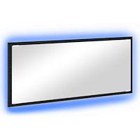 vidaXL Badrumsspegel Svart ek Glas, MDF Stor Spegel Badrumsspegel
