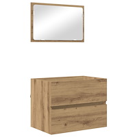 vidaXL Badrumsinredningsset med låda 2 pcs Artisan Ek 57 x 37 x 45 cm