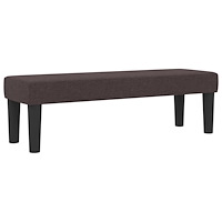 vidaXL Boxspring Säng med Madrass & Bänk Mörk Brun 120x200 cm Tyg