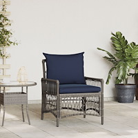 vidaXL Trädgård Stol Grå 60 x 70 x 78 cm konstrotting