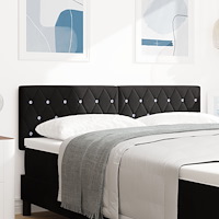 vidaXL Sänggavel Kristallknapp Tufft Svart 160 cm Sammet
