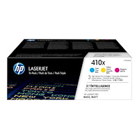 Hewlett-Packard HP 410X - 3-pack - Lång livslängd - gul, cyan, magenta - original - LaserJet - tonerkassett (CF252XM)