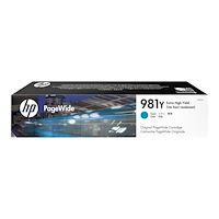 Hewlett-Packard HP 981Y - Extra lång livslängd - cyan - original - PageWide - bläckpatron