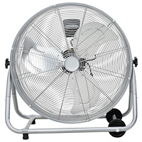 vidaXL Fläkt med hjul 3 hastigheter Silver Φ64 cm