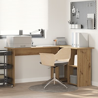 vidaXL Artisan Ek Datorskrivbord Artisan ek Spånskiva Medium